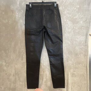 NWT Juicy Couture  Shiny Black Faux Snake Skin Beverly Skinny Pant Women’s Sz 10